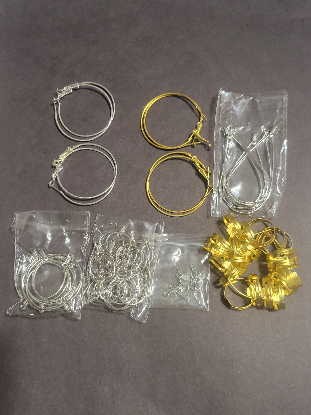 Mixed Metal Earring Hoops and Findings Set - Gold & Silver